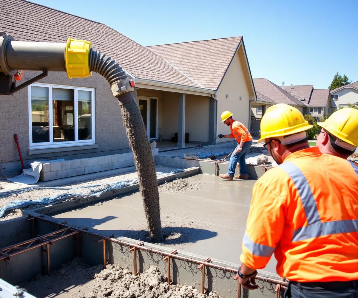 Pouring Concrete Patio